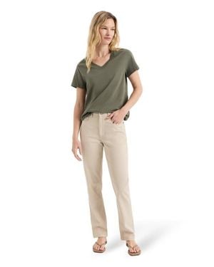 Pact Organic Cotton Softspun Essential V-Neck Tee - Green