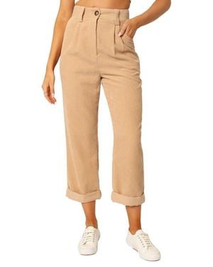 Petal & Pup Talaren Cuffed Corduroy Pants - Natural