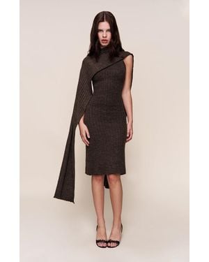 GUIZIO Hooded Knit Dress - Natural