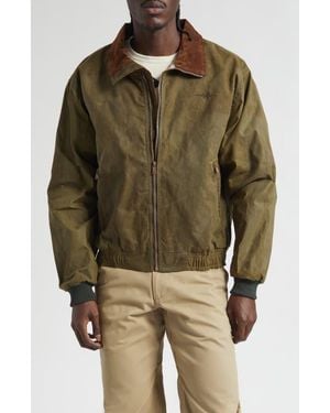 Phipps Backwoods Waxed Cotton Bomber Jacket - Brown