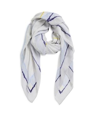 Rag & Bone Astra Scribble Wool Scarf - Gray
