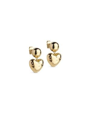 Enamel Copenhagen Poma Heart Earrings - Metallic
