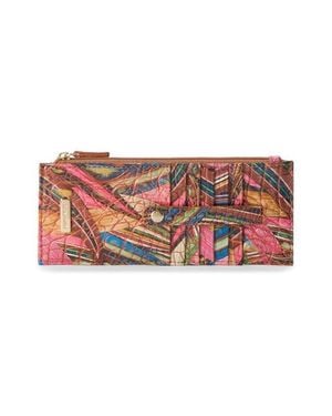Brahmin Muse Melbourne Croc Embossed Leather Card Wallet - Pink