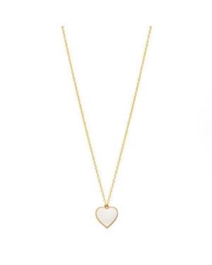 Rejected Hearts Club Single Hearted Girl Heart Necklace - Metallic