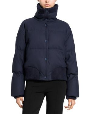 Theory Cozy Collar Puffer Jacket - Blue