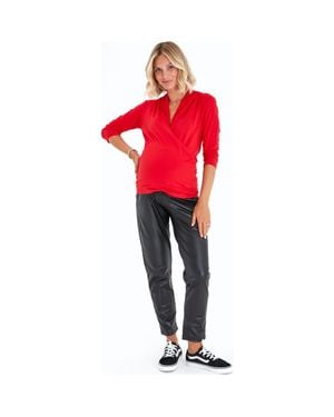 Accouchée Pure Maternity/Nursing Top - Red