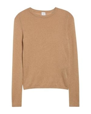 Eleventy Semisheer Cashmere Crewneck Sweater - Natural