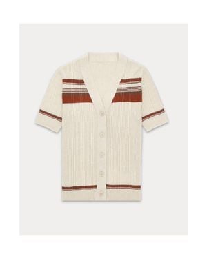 Fortela Clarisse Striped Cardigan - Natural
