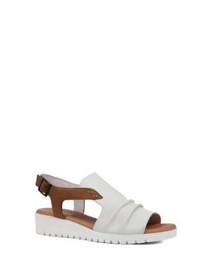DJANGO & JULIETTE Madis Low Wedge Sandal - White