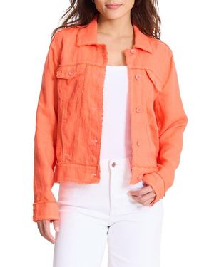 Tommy Bahama Two Palms Linen Raw Edge Jacket - Orange