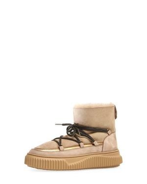 Voile Blanche Cortina Genuine Shearling Bootie - Natural