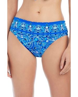Rod Beattie Fold Over Bikini Bottoms - Blue
