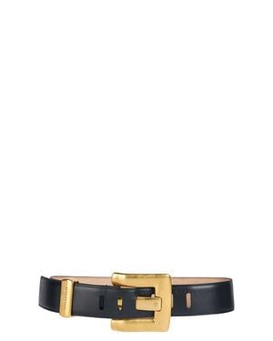 Balmain Anthem Belt 4.5Cm-Calfskin - Black