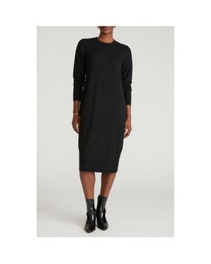 UNIVERSAL STANDARD Everyday Long Sleeve Midi Sweater Dress - Black