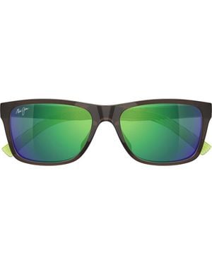 Maui Jim Mj0345S 55Mm Polarized Square Sunglasses - Green