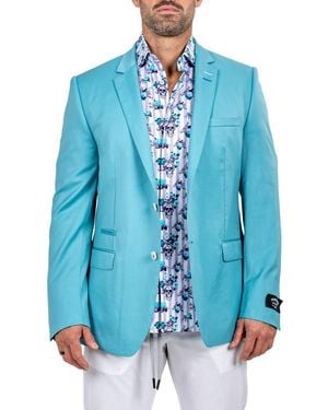 Maceoo Socrates Martyr027 Virgin Wool Sport Coat - Blue
