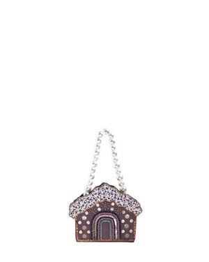 Simitri Winter Cottage House Mini Bag - Gray