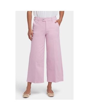 NYDJ Mona High Waist Ankle Wide Leg Trouser Jeans - Pink