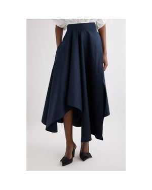 Givenchy Asymmetric Cotton Skirt - Blue