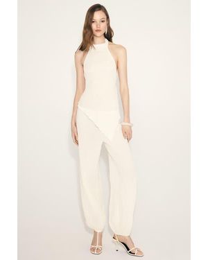 H&M Crinkled Balloon Pants - White