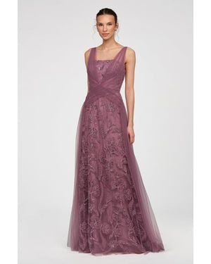 THEIA Mathilda Beaded Gown - Purple