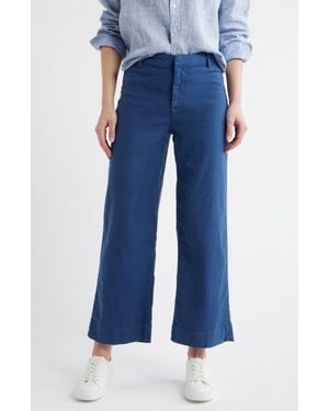 Frank & Eileen Wexford Wide Leg Pants - Blue