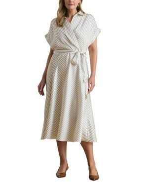 Ralph Lauren Stripe Twill Dress - Natural