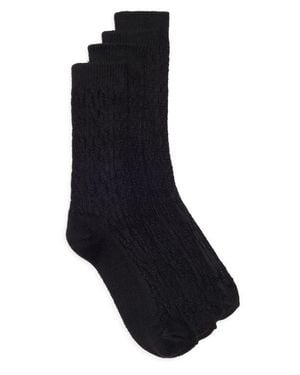 Hue Assorted 2-Pack Cable Crew Socks - Blue
