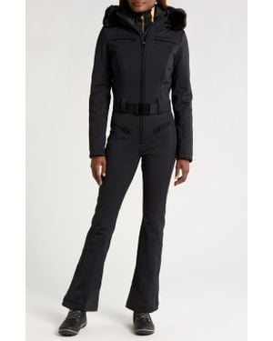 Goldbergh Parry Waterproof Snowsuit With Faux Fur Trim - Black