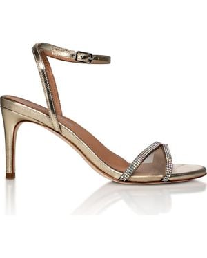 Joan Oloff Shoes Fame Ankle Strap Sandal Heel - White