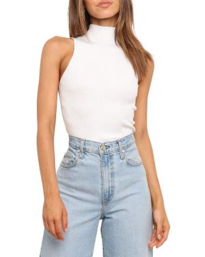Petal & Pup Runie Mock Neck Sleeveless Rib Top - Blue