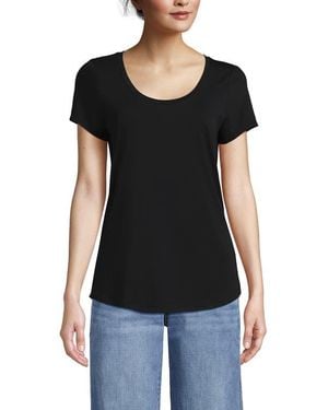 Lands' End Lightweight Jersey T-Shirt - Black