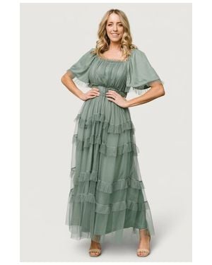 Baltic Born Magdalena Tulle Maxi Dress - Green