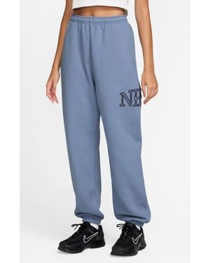 Nike Sportswear Studio Oversized Fleece Sweatpants - Blue