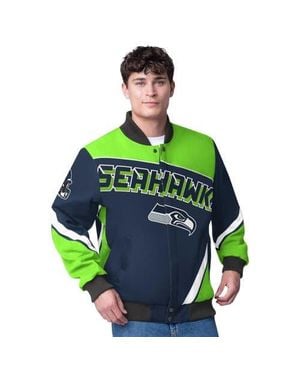 G-III Extreme Seattle Seahawks Maximum Racing Full-Snap Jacket - Green