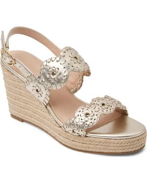 Jack Rogers Laurin Platform Wedge Sandal - Metallic
