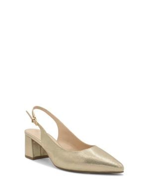 Paradox London Imelda Slingback Pointed Toe Pump - Natural