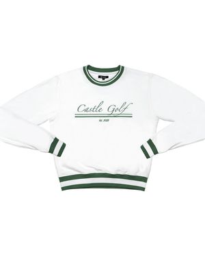 Castle Golf Embroidered Crewneck Sweatshirt - Green