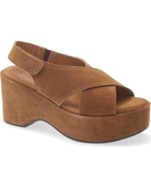 Cordani Jessie Slingback Platform Sandal - Brown