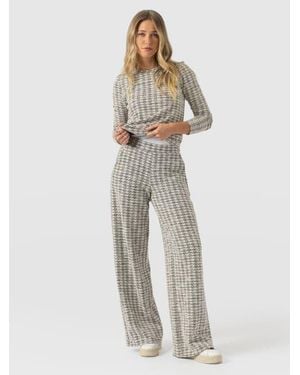Saint + Sofia Keller Wide Leg Pant - White