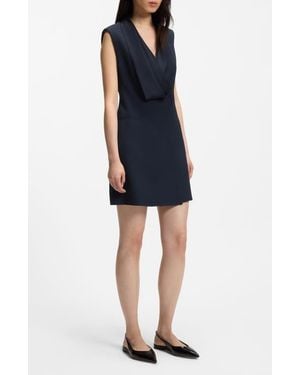 BOSS Danjanal Sleeveless Tuxedo Minidress - Blue