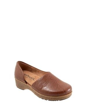 Softwalk Addie Half D'Orsay Platform Clog - Brown