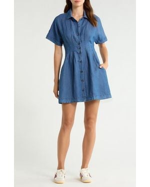 Marine Layer Arden Mini Shirtdress - Blue