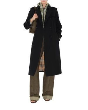 Burberry Long Waterloo Heritage Trench Coat - Black