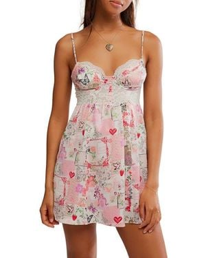 Free People Midnight Muse Mini Nightgown - Red