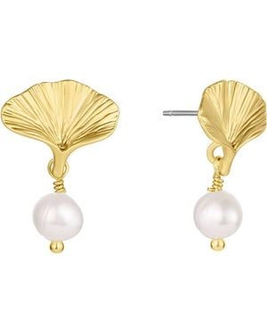SET & STONES Ellis Pearl Earrings - Metallic