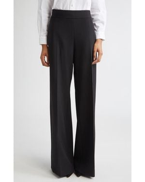 Carolina Herrera Diane High Waist Wide Leg Pants - Black