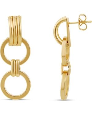 SHYMI Round Link Drop Earrings - Metallic