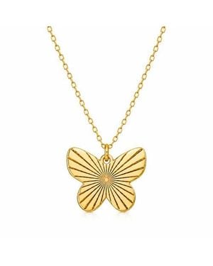 Donatello Gian Golden Butterfly Necklace - Metallic