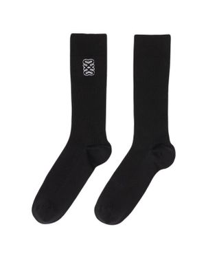Sandro Embroidered Socks - Black